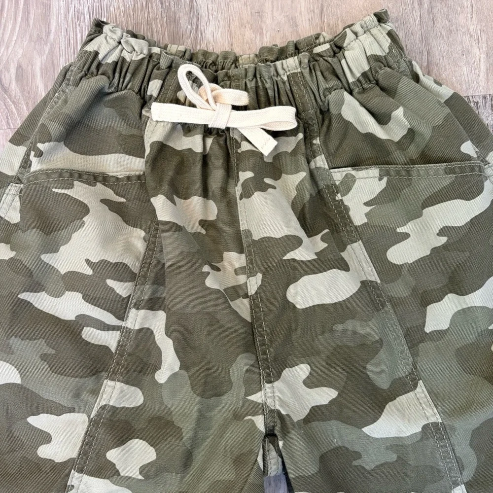 Aerie Camouflage Drawstring Cargo Shorts - Green Camo Size XS - Picture 4 of 5